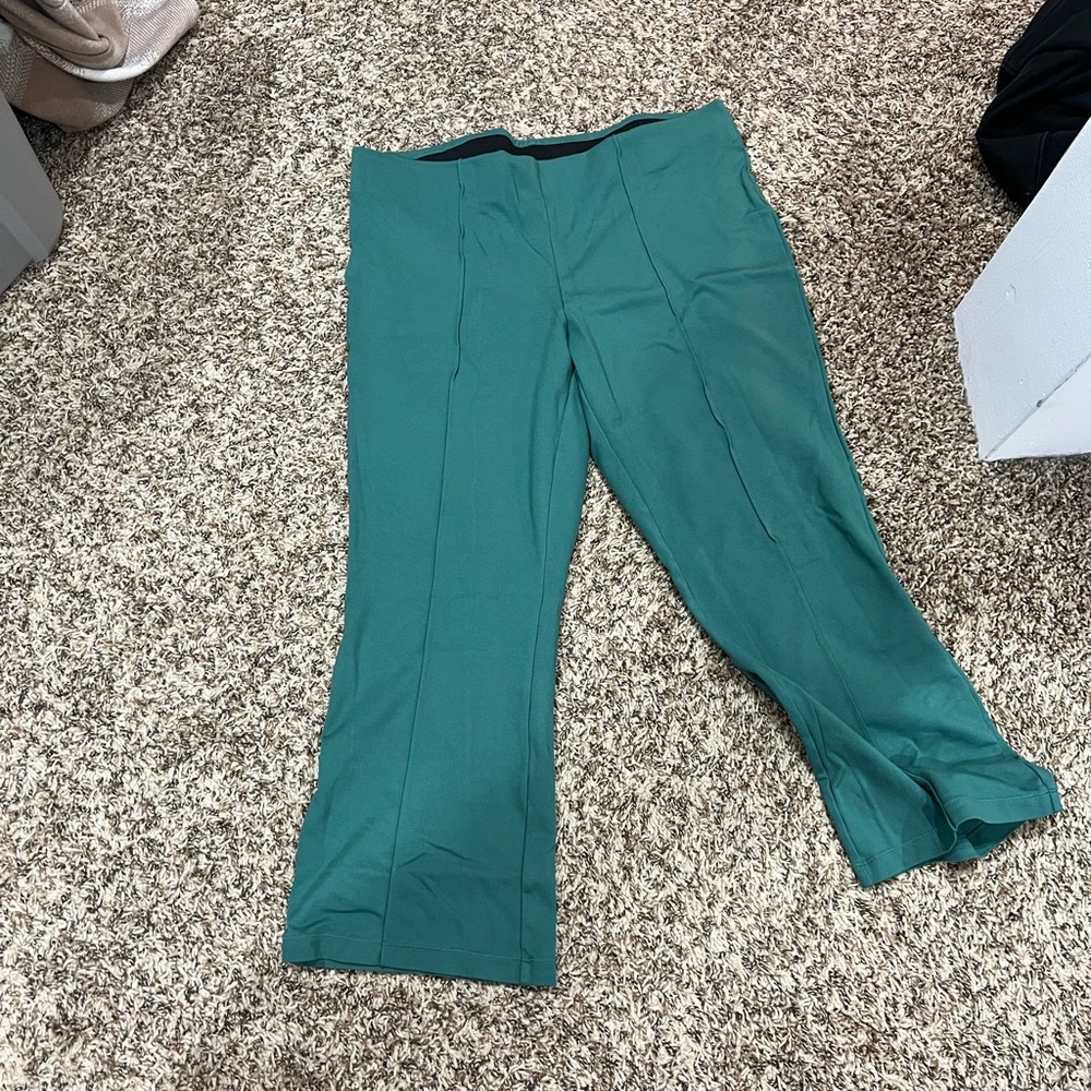 Teal Wide-Leg Pants